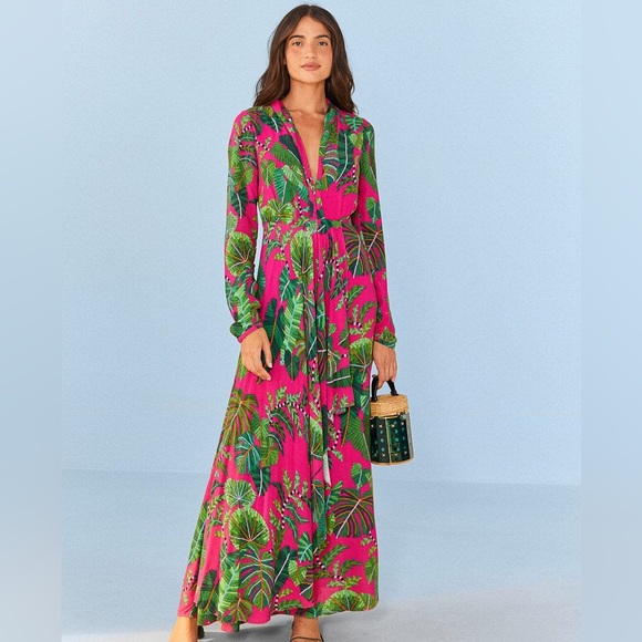FARM Rio Dresses & Skirts - FARM RIO

PINK LEAVES MAXI DRESS